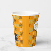 Niedliche Spinnen und Spinnennetze gemustert Pappbecher (Rechts)