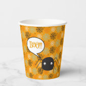 Niedliche Spinnen und Spinnennetze gemustert Pappbecher (Vorderseite)