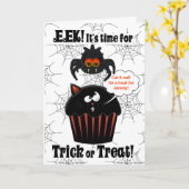 Niedliche Spione und Cupcake Custom Halloween Karte (Gelbe Blume)