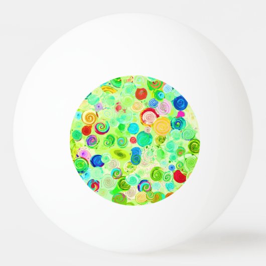 Niedliche Spiralkosmos-Muster Lebensmittelbeutel Tischtennisball (Vorderseite)