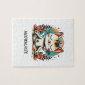 Niedliche, spirituelle Katzenvermittlung individue Puzzle (Horizontal)