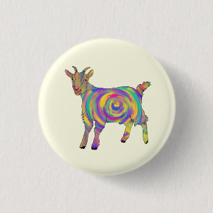 Niedliche Spirituosenziege Funny Quirky Button