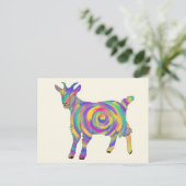 Niedliche Spirituosenziege Funny Quirky Postkarte (Stehend Vorderseite)