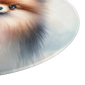 Niedliche Spitz-Aquarelldarstellung Schneidebrett (Ecke)