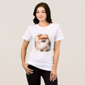 Niedliche Spitz-Aquarelldarstellung Tri-Blend Shirt (Vorderseite voll)