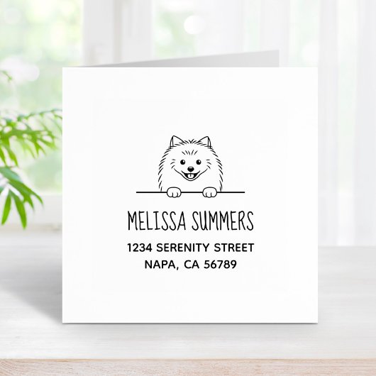 Niedliche Spitz-Dosenadresse Gummistempel