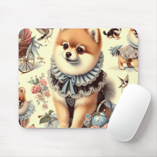 Niedliche Spitz-Malerei Mousepad (Mit Mouse)