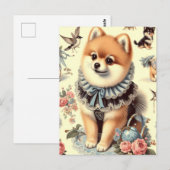 Niedliche Spitz-Malerei Postkarte (Vorne/Hinten)