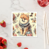 Niedliche Spitz-Malerei Serviette (Beispiel)