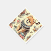Niedliche Spitz-Malerei Serviette (Ecke)