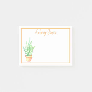 Niedliche Spitze sukkulent   PERSONALISIERT Post-it Klebezettel