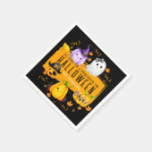 Niedliche Spooktacular Fun Halloween-Nacht Serviette (Ecke)