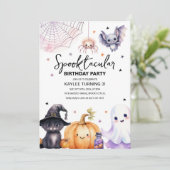 Niedliche Spooktacular Geburtstagsparty Einladung (Stehend Vorderseite)