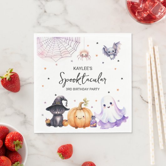 Niedliche Spooktacular Geburtstagsparty Serviette (Beispiel)