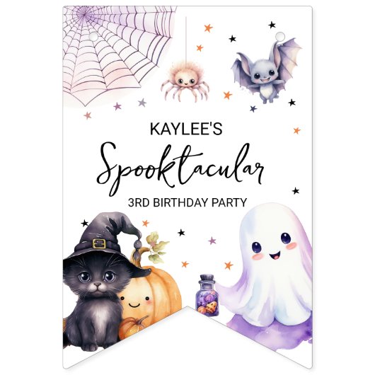 Niedliche Spooktacular Geburtstagsparty Wimpelkette (Erste Fahne)