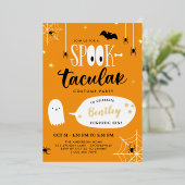 Niedliche Spooktacular Kids Halloween Folieneinladung (Stehend vorne)