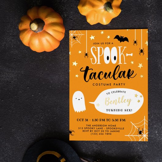 Niedliche Spooktacular Kids Halloween Folieneinladung