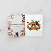 Niedliche Spooktacular Monster-Kindergeburtstag-Ei Einladung (Innenseite)