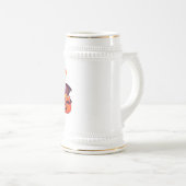 Niedliche Spooky Dog Ghost & Pumpkin Halloween Des Bierglas (VorderseiteRechts)