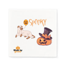 Niedliche Spooky Dog Ghost & Pumpkin Halloween Des