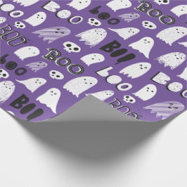 Niedliche Spooky Ghosts, Skulls und Boo Geschenkpapier