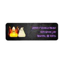 Niedliche Spooky Halloween Candy Corn Address Labe