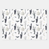 NIEDLICHE SPOOKY HALLOWEEN GHOSTS PUMPKINS BATS MO GESCHENKPAPIER SET (Vorderseite 3)