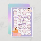 Niedliche Spooky Halloween-Party Einladung (Vorne/Hinten)