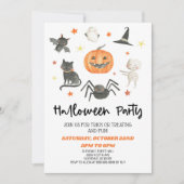 Niedliche Spooky Halloween-Party Einladung (Vorderseite)