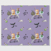 Niedliche Spooky Lasse Hallobidtrick oder Treat Geschenkpapier (Flach)
