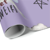 Niedliche Spooky Lasse Hallobidtrick oder Treat Geschenkpapier (Rolleneckpunkt)