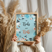 Niedliche Spooky-Leckereien Party-Zeichen Poster