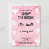 Niedliche Spooky Party Card für Mädchen oder Kinde Einladung (Vorderseite)