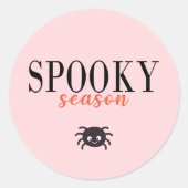 Niedliche Spooky Season Halloween Spider Runder Aufkleber (Vorderseite)