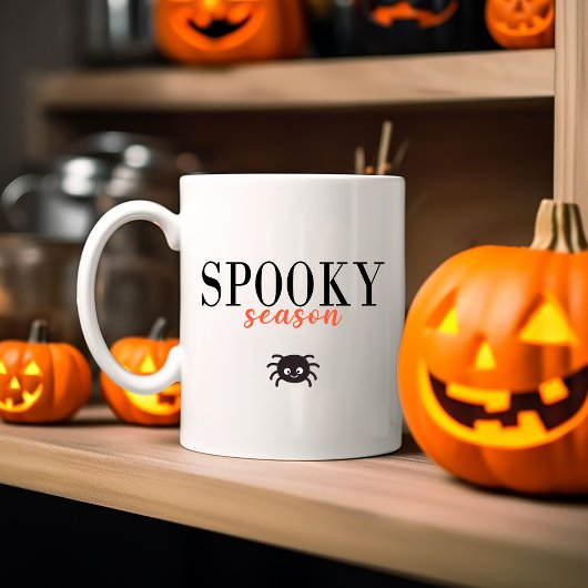 Niedliche Spooky Season Halloween Spider Zweifarbige Tasse