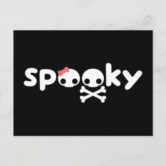 Niedliche Spooky Skulls Postkarte (Vorderseite)