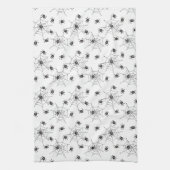 Niedliche Spooky Spiders & Webs Halloween Geschirrtuch (Vertikal)