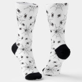 Niedliche Spooky Spiders & Webs Halloween Socken (Gewinkelt)