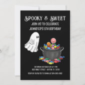 Niedliche Spooky und süßes Halloween Einladung (Vorderseite)