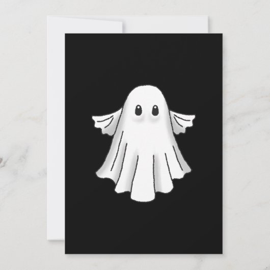 Niedliche Spooky und süßes Halloween Einladung (Rückseite)