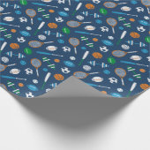 Niedliche Sportausrüstung Geschenkpapier (Ecke)