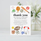 Niedliche Sporthallen Kindermädchen Geburtstag Dan Dankeskarte (Stehend Vorderseite)