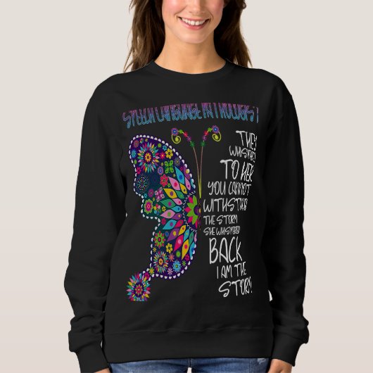 Niedliche Sprachpathologie Butterfly SLP Hippi Sweatshirt (Vorderseite)