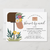 Niedliche Springbrunnendusche mit langer Entfernun Einladung (Vorderseite)