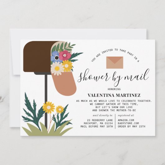 Niedliche Springbrunnendusche mit langer Entfernun Einladung (Vorderseite)