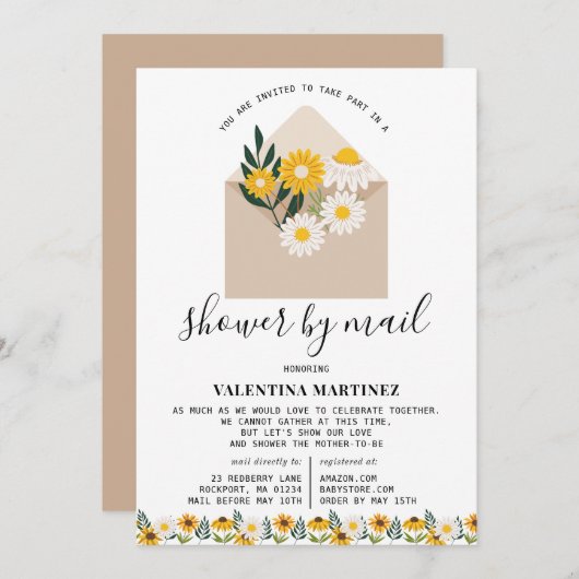 Niedliche Springbrunnendusche mit langer Entfernun Einladung (Vorne/Hinten)