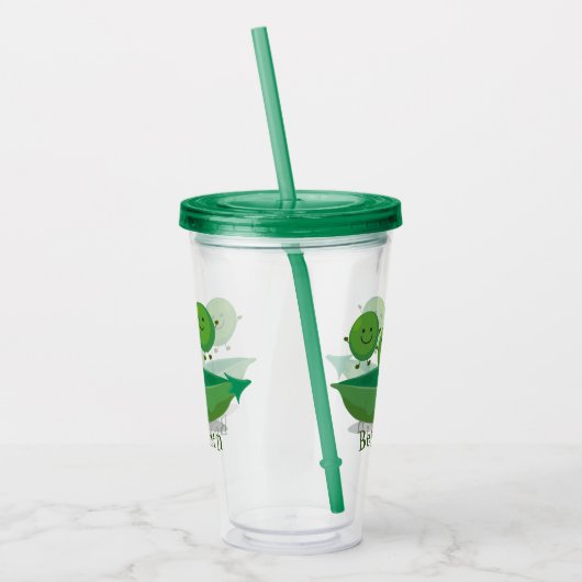 Niedliche Springererbsen in der Darstellung des Ca Acryltrinkbecher (Links)