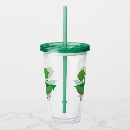 Niedliche Springererbsen in der Darstellung des Ca Acryltrinkbecher (Rechts)