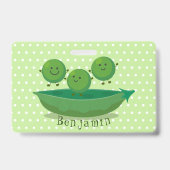 Niedliche Springererbsen in der Darstellung des Ca Ausweis (Rückseite)