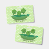 Niedliche Springererbsen in der Darstellung des Ca Ausweis (Vorder- & Rückseite)